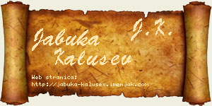 Jabuka Kalušev vizit kartica